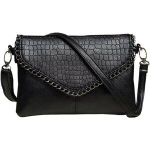 Women's Black Small Ladies Hand Bag Evening Purses Party Leather Shoulder Bag